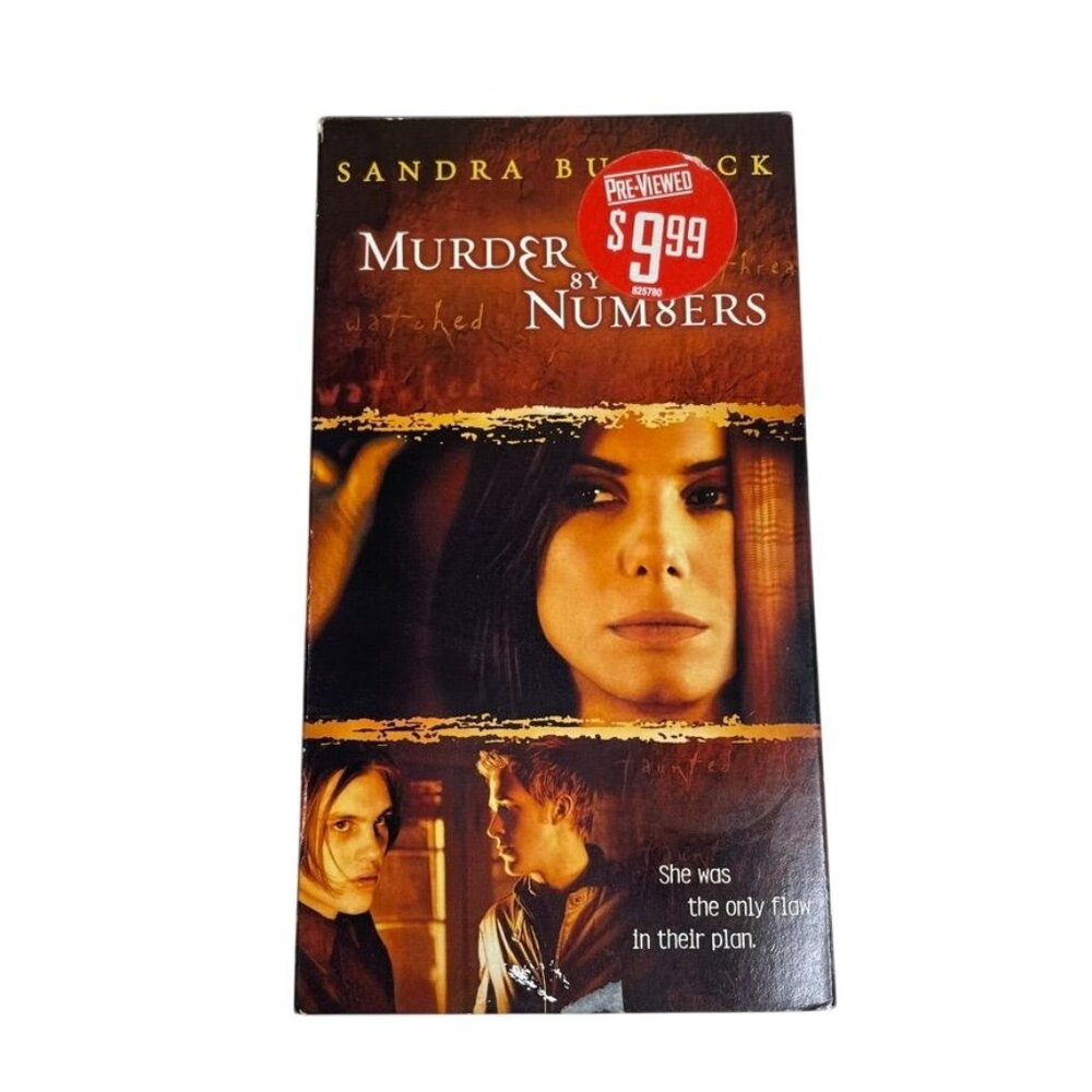 Murder by Numbers Vintage Thriller VHS Tape 2002 R u Sandra Bullock Ben Chaplin